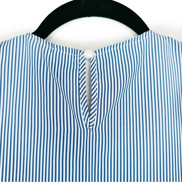 Floerns Ruffle Striped Embroidered Babydoll Blouse - Picture 9 of 9